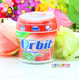 洋品多俄罗斯口香糖 进口休闲食品 Orbit西瓜味口香糖 清新口气54.4克