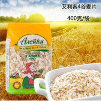 洋品多俄罗斯进口艾利客麦片4种谷物麦片时钟麦片400克3296