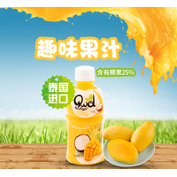洋品多泰国进口果汁饮品趣味芒果味果汁饮料含椰果粒320ml果味饮料7662