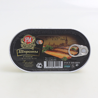 洋品多俄罗斯进口 PM油浸鱼罐头 绿色天然食品 175克 2964
