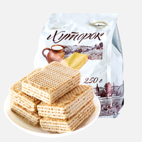 洋品多俄罗斯原装进口小农庄威化饼干酥脆奶罐鲜奶芝士味零食500g满包邮